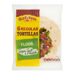 Old El Paso Flour Regular Tortillas 6pk