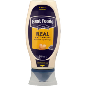 Meat Specials: Best Foods Real Mayonnaise Squeeze Bottle 340ml