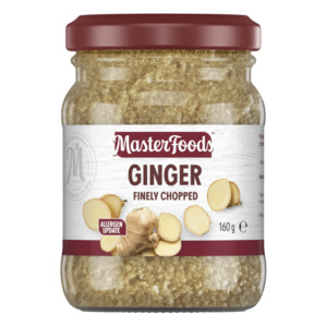 Meal Ingredients: Master Foods Ginger Finely Chopped 160g