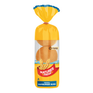 Bakery: Nature's Fresh Hamburger Buns 6pk