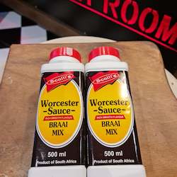 Groceries: Scalli's Worcester Sauce - Braai Mix