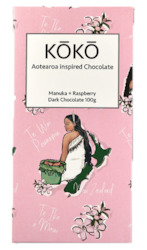 Chocolates: Koko Manuka Raspberry Dark Choc 100g