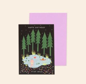 Stay Wild Swimming Birthday Card