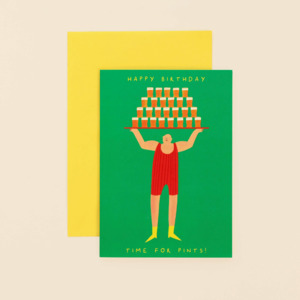 Pint Time Birthday Card