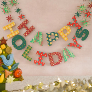 Latest Arrivals: Happy Holidays Sewn Garland