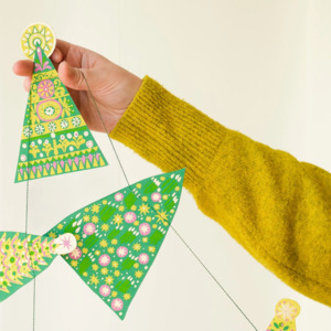 Midcentury Trees Sewn Garland