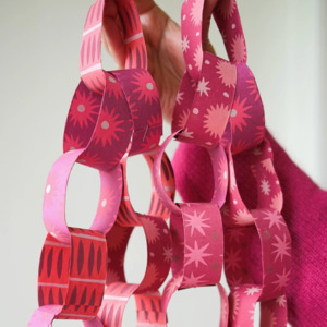 Pink & Red Paper Chain Kit