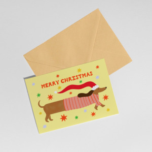 Latest Arrivals: Sausage Dog Christmas Card