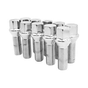 10PCS BMW Extended Wheel Bolts - M12X1.5 Chrome E36, E46, E90, E91, E92, E60