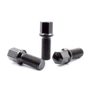 Mercedes C Class AMG W201 W203 Extended Wheel Bolts - M12X1.5 Ball Seat Black