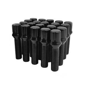 Wheel Bolts: 10PCS Audi Volkswagen Spline Drive Extended Wheel Bolts - M14X1.5 Black