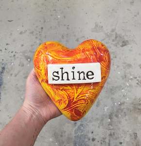 Small Hearts: Shine ceramic heart