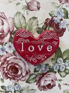 Flat Hearts: Red Love Heart