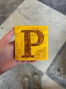 Ceramic Letters: Letter P ceramic tile