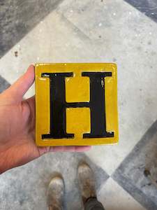 Ceramic Letters: Letter H ceramic tile