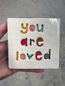 Square Tiles: You are loved ceramic tile
