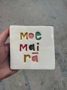 Square Tiles: Moi mai rā ceramic tile