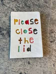 Oblong Tiles: Please Close the Lid Tile