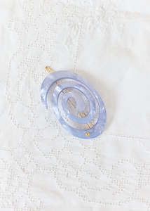 All: Turtle Story Spiral Hair Clip Sky Large