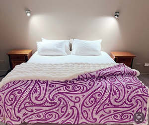 Blankets: Adult Faux Fur Purple Blanket and 2 Pillows cases WINTER PREORDER