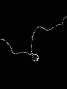 Sacral Necklace – Sterling Silver with Green Tourmaline