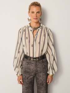 Perla Blouse – Ivory Paisley