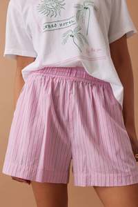 Bottoms: Mila Short – Hibiscus Pink Triple Stripe (last size)