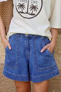 Bottoms: Weekender Short – Fresh Indigo (last size)
