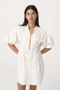 Dresses: Piper Organic Mini Dress – Creme