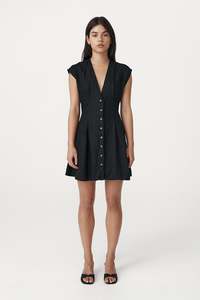 Dresses: Mira Linen Mini Dress – Noir