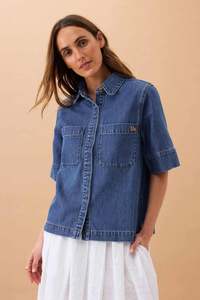 Noa Short Sleeve Shirt – Fresh Indigo