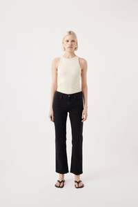 Elise Mid Straight Jean – Black