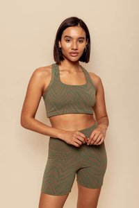 Levitate Crop – Khaki & Mocha