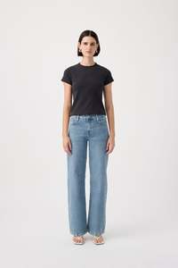 Mia Mid Wide Leg Jean – Cadence Blue
