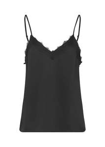 Malkam Top – Soft Satin – soft white & black