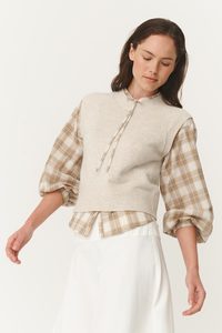 Quinn Merino Knit Vest – Oat Marle