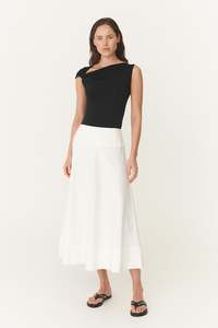 Anouk Midi Skirt – Bone