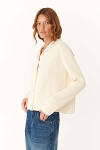 Fashion Womens: Saylor Knit Cardigan – Snow