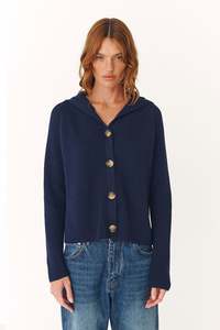 Fashion Womens: Saylor Knit Cardigan – Anchor Blue