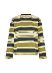 Urban md Stripe LS T-Shirt – Tarragon Navy Stripe