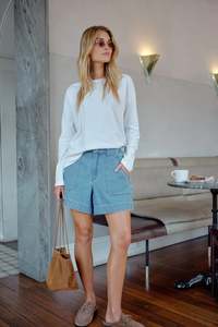 Scout Slouchy Long Sleeve Tee – White