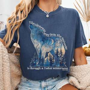Forest Wilderness Wolf T-Shirt – Nature Quote Tee