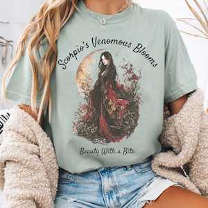 Scorpio's Venomous Blooms Zodiac Shirt