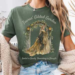 Taurus' Gilded Garden Zodiac Shirt