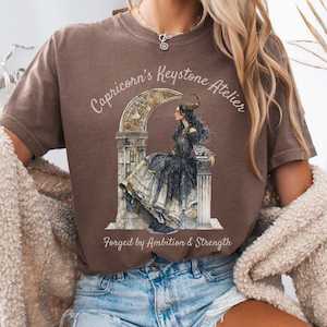 Whimsical Witchy: Capricorn's Keystone Ateliers Zodiac Shirt