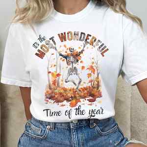 Halloween Bookish Tees: Whimsical Halloween Fall Shirt - It's the most wonderful time of the year shirt