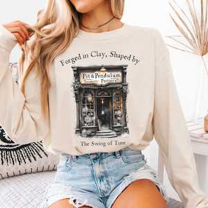 Pit & Pendulum Pottery Edgar Allan Poe Long Sleeved Shirt