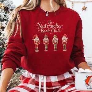 Sweatshirts: The Nutcracker Book Club Christmas Sweatshirt