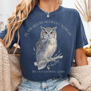 Shirts Only: The Old Knowing Stirs Mystical Owl Tee