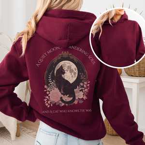 The Cat Who Knows the Way Poetry Hoodie